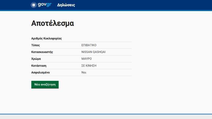 Μάθε σε ποιον ανήκει η πινακίδα ενός αυτοκινήτου με ένα ΚΛΙΚ
